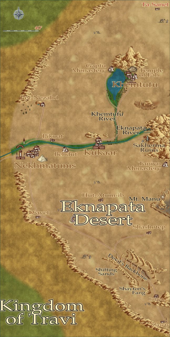 Nibirum Map: eknapata desert by Kevin Goebel (Royal Scribe)